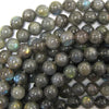 Natural Gray Labradorite Round Beads 15