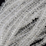 5mm natural faceted clear crystal rondelle beads 15.5