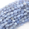 Natural Blue Lace Agate Pebble Nugget Beads 15.5