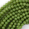 Canada Light Green Jade Round Beads Gemstone 15
