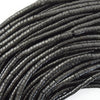 4mm natural black obsidian heishi disc beads 15.5