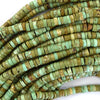 Brown Green Turquoise Heishi Disc Beads Gemstone 15.5