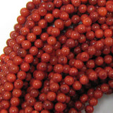 Red Sponge Coral Round Beads Gemstone 15.5
