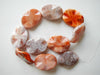 40mm crab fire agate flat oval beads 16