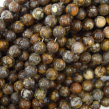 Natural African Brown Opal Round Beads Gemstone 15.5