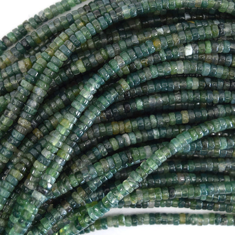 Natural Green Moss Agate Round Beads Gemstone 15" Strand 4mm 6mm 8mm 10mm 12mm