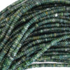 4mm natural green moss agate heishi disc beads 15.5