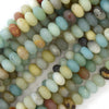 Matte Blue Amazonite Rondelle Beads Gemstone 15