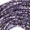 4mm natural light purple lepidolite heishi disc beads 15.5