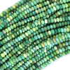 Natural Faceted Green Chrysoprase Rondelle Button Beads 15.5