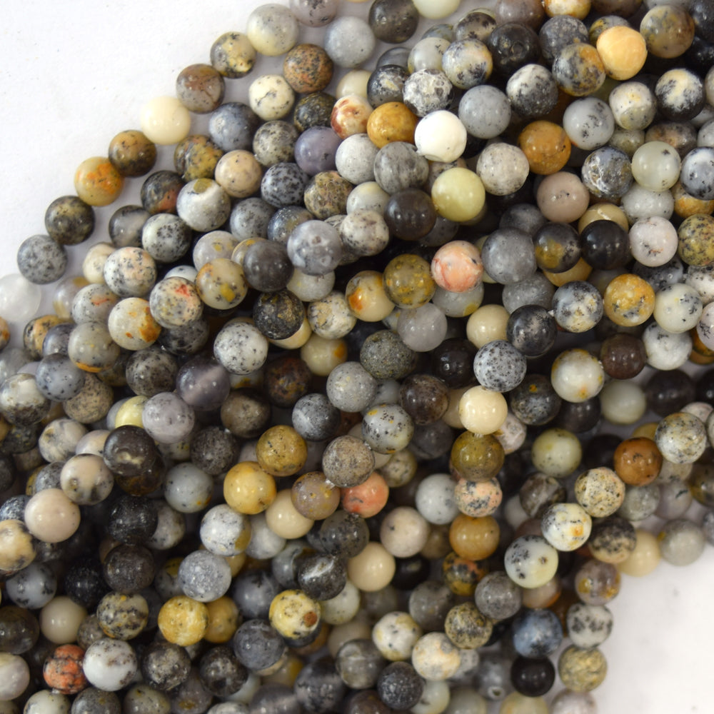 Natural Dendritic Moss Opal Round Beads 15.5" Strand 4mm 6mm 8mm 10mm 12mm