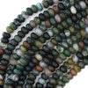 8mm Indian agate rondelle beads 15.5