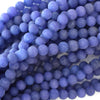6mm matte blue jade round beads 15