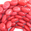 18mm pink jade flat oval beads 15.5