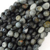 8mm - 10mm gray hawk eye nugget beads 15.5