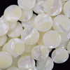 White Mother Of Pearl MOP Coin Beads Gemstone 15.5