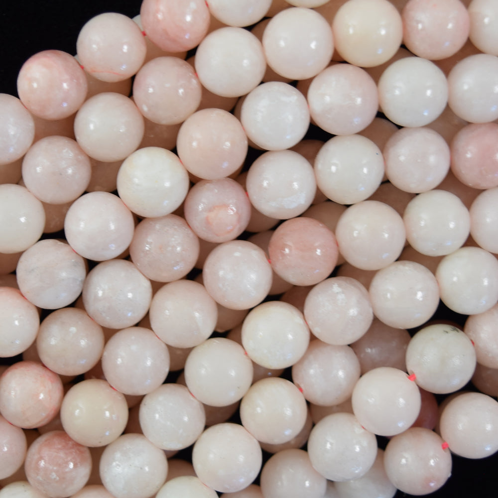 Natural Light Pink Opal Round Beads Gemstone 15" Strand 6mm 8mm 10mm