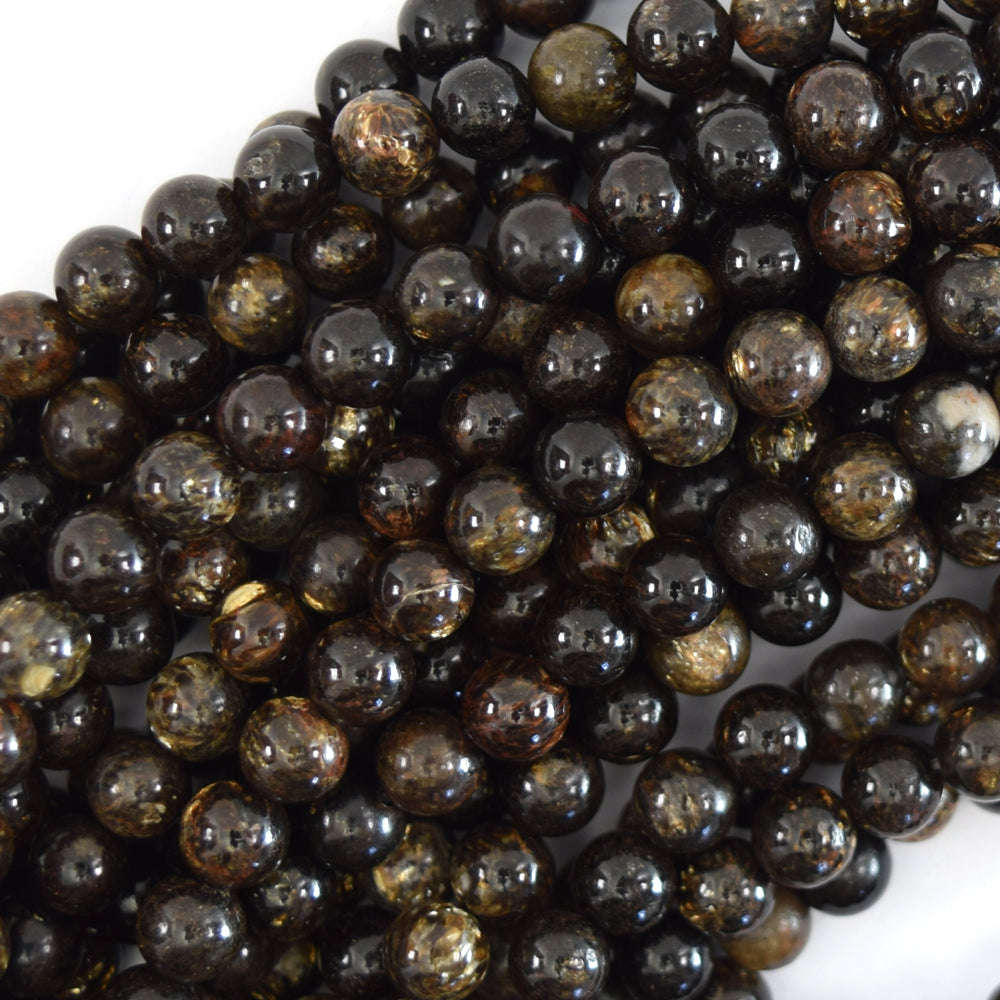 Natural Genuine Golden Phlogopite Round Beads 15.5" Strand 4mm 6mm 8mm 10mm 12mm