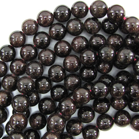 6mm - 8mm natural red garnet pebble nugget beads 15.5" strand