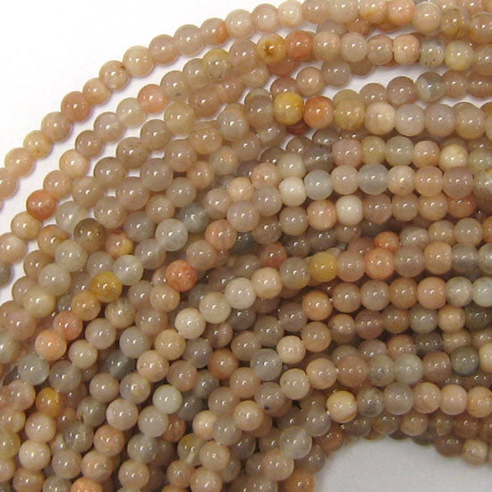 Natural Sunstone Round Beads Gemstone 15" Strand 4mm 6mm 8mm 10mm 12mm