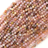 Faceted Peruvian Pink Opal Round Beads 15.5