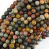 Landscape Polychrome Picture Jasper Round Beads 15.5