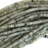 4mm natural gray labradorite heishi disc beads 15.5