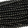 Natural Rainbow Black Obsidian Round Beads 15