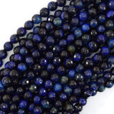 AA Faceted Blue Tiger Eye Round Beads Gemstone 15