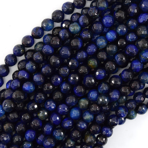 Natural Matte Tiger Eye Round Beads Gemstone 15" Strand 4mm 6mm 8mm 10mm 12mm