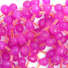 7mm - 8mm faceted magenta jade teardrop beads 15.5