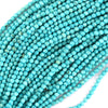 Faceted Blue Turquoise Round Beads 15.5