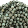 Natural Blue Kiwi Jasper Round Beads 15