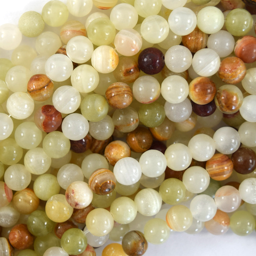 Natural Afghanistan Jade Round Beads Gemstone 15" Strand 6mm 8mm 10mm