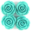 24mm synthetic coral carved rose flower beads 15