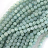 Natural Faceted Blue Amazonite Round Beads 15.5