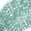 AA Natural Green Moonstone Round Beads 15.5