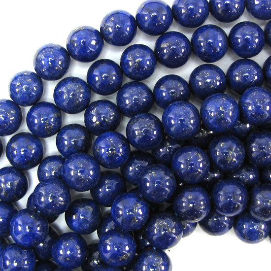 Blue Lapis Lazuli Round Beads 15" Strand 2mm 3mm 4mm 6mm 8mm 10mm 12mm 14mm