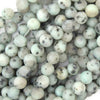 Natural Matte Blue Kiwi Jasper Round Beads 15