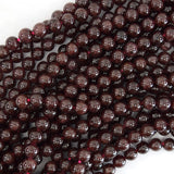 Natural Red Garnet Round Beads Gemstone 15