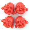 18mm synthetic coral carved buddha beads 15