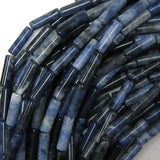 13mm natural blue sodalite tube beads 15.5