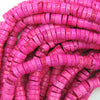 6mm magenta turquoise heishi beads 16