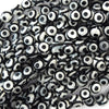 Black White Tibetan DZI Agate Round Beads 15