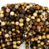 Natural Brown Zebra Jasper Round Beads Gemstone 15.5