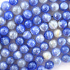 Mystic Titanium Faceted Blue Stripe Agate Round Beads 15