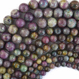 Natural Ruby Fuchsite Round Beads Gemstone 15.5