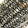 10mm gray kiwi jasper rondelle beads 15