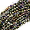 Mystic Titanium Faceted Indian Agate Round Beads 15
