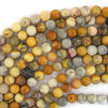 8mm matte natural crazy lace agate round beads 15.5